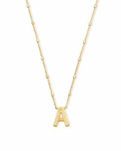 Kendra Scott Letter A Pendant Necklace In Gold