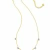 Kendra Scott Lillia Crystal Butterfly Gold Strand Necklace In Violet Crystal