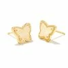 Kendra Scott Lillia Gold Stud Earrings In Iridescent Drusy