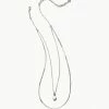 Kendra Scott Lindsay Silver Multi Strand Necklace In White Pearl