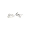 Kendra Scott Love Script Sterling Silver Stud Earrings In White Sapphire