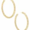 Kendra Scott Maggie Hoop Earrings In Gold Filigree