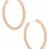 Kendra Scott Maggie Hoop Earrings In Rose Gold Filigree