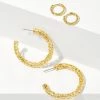 Kendra Scott Maggie Hoop Earring Set Of 2 In Gold