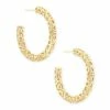 Kendra Scott Maggie Small Hoop Earrings In Gold Filigree