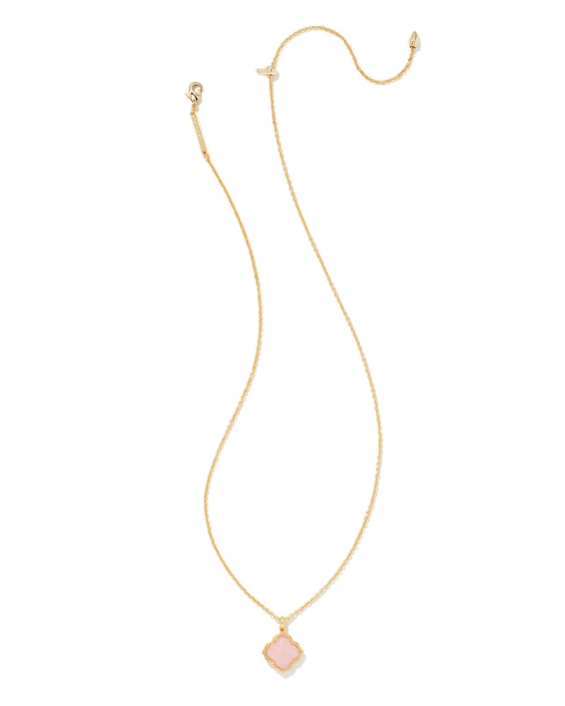 Kendra Scott Mallory Gold Pendant Necklace In Rose Quartz 4 Kendra Scott Mallory Gold Pendant Necklace In Rose Quartz - Image 4