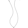 Kendra Scott Mallory Gunmetal Pendant Necklace In Black Drusy