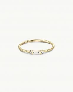 Kendra Scott Maria 14k Yellow Gold Band Ring In White Diamond