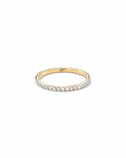 Kendra Scott Marilyn 14k Yellow Gold Full Eternity Band Ring In White Diamond, .5ct