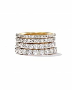 Kendra Scott Marilyn 14k Yellow Gold Full Eternity Band Ring In White Diamond, .5ct -Demi-Fine Jewelry Shop kendra scott marilyn full eternity band ring carat group 14k yellow gold 00