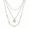 Kendra Scott Medallion Coin Multi Strand Necklace In Silver