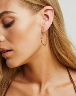 Kendra Scott Mei 14k White Gold Hoop Earrings In Neutral Gemstone Mix -Demi-Fine Jewelry Shop kendra scott mei earrings 14k gold 03 lg