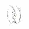 Kendra Scott Mei 14k White Gold Hoop Earrings In Neutral Gemstone Mix