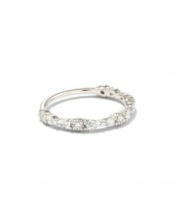 Kendra Scott Melanie 14k White Gold Band Ring In White Diamond