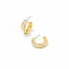 Kendra Scott Merritt Huggie Earrings In Mixed Metal