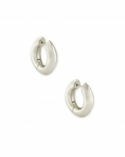 Kendra Scott Mikki Hoop Earrings In Silver -Demi-Fine Jewelry Shop kendra scott mikki hoop earrings rhodium 00 lg