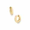 Kendra Scott Mikki Metal Huggie Earrings In Gold