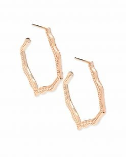 Kendra Scott Miku Hoop Earrings In Rose Gold -Demi-Fine Jewelry Shop kendra scott miku earrings rose gold 00 lg