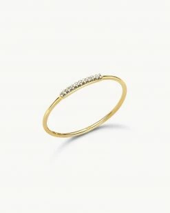 Kendra Scott Mila 14k Yellow Gold Band Ring In White Diamond -Demi-Fine Jewelry Shop kendra scott mila band ring 14k yellow gold white diamond 01