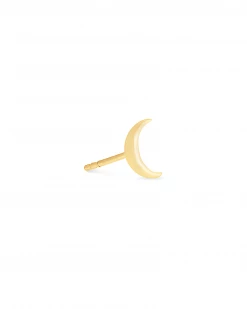 Kendra Scott Moon Single Stud Earring in 18k Yellow Gold Vermeil -Demi-Fine Jewelry Shop kendra scott moon mini stud earring 18k gold vermeil 00 lg