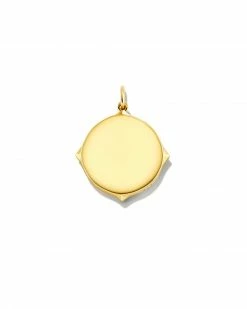 Kendra Scott Matilda 18k Gold Vermeil Stone Charm In Ivory Mother-Of-Pearl -Demi-Fine Jewelry Shop kendra scott mother matilda stone charm 18k yellow gold vermeil ivory mop 01