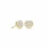 Kendra Scott Nola Gold Stud Earrings In Iridescent Drusy