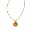Kendra Scott Om Coin Pendant Necklace In Vintage Gold