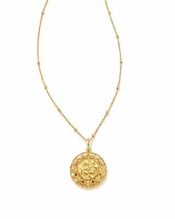 Kendra Scott Om 18k Gold Vermeil Pendant Necklace In White Sapphire