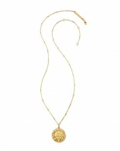 Kendra Scott Om 18k Gold Vermeil Pendant Necklace In White Sapphire -Demi-Fine Jewelry Shop kendra scott om pendant necklace 18k yellow gold vermeil blue sapphire 01