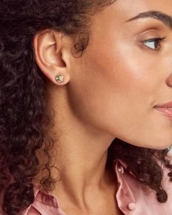 Kendra Scott Presleigh Love Knot Stud Earrings In Gold -Demi-Fine Jewelry Shop kendra scott presleigh stud gold lg