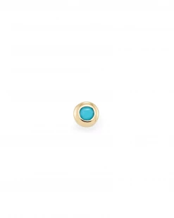 Kendra Scott Reeve Mini 14K Yellow Gold Single Stud Earring In Turquoise -Demi-Fine Jewelry Shop kendra scott reeve piercing stud gold turquoise 01 lg