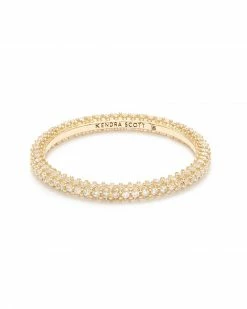 Kendra Scott Remi 14k Yellow Gold Band Ring In White Diamonds