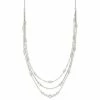 Kendra Scott Rina Silver Multi Strand Necklace In Lustre Glass