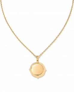 Kendra Scott Sage Metal Pendant Necklace In 18k Gold Vermeil