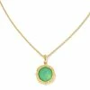 Kendra Scott Sage 18k Gold Vermeil Pendant Necklace In Chrysoprase