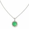 Kendra Scott Sage Sterling Silver Pendant Necklace In Chrysoprase