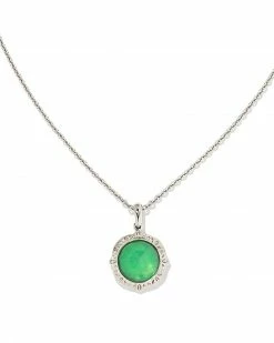 Kendra Scott Sage Sterling Silver Pendant Necklace In Chrysoprase
