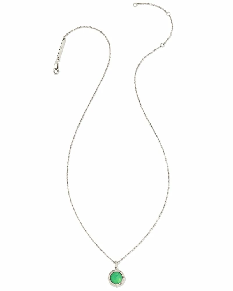 Kendra Scott Sage Sterling Silver Pendant Necklace In Chrysoprase 3 Kendra Scott Sage Sterling Silver Pendant Necklace In Chrysoprase - Image 3