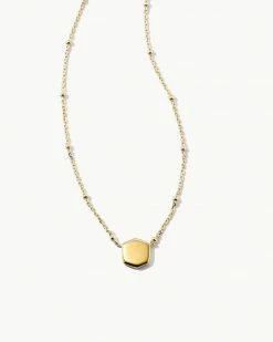 Kendra Scott Davis Satellite Pendant Necklace In 18k Gold Vermeil