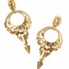 Kendra Scott Shiva Statement Earrings In Vintage Gold