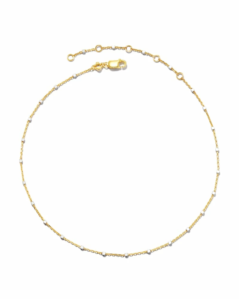 Kendra Scott Single Satellite Chain Anklet In Sterling Silver & 18k Yellow Gold Vermeil 1 Kendra Scott Single Satellite Chain Anklet In Sterling Silver & 18k Yellow Gold Vermeil