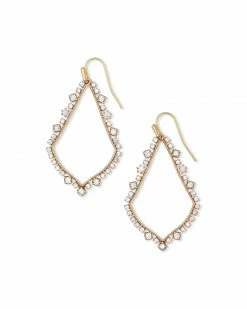 Kendra Scott Sophee Crystal Drop Earrings In Vintage Gold