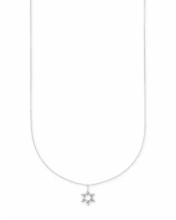 Kendra Scott Star Of David 14k White Gold Pendant Necklace In White Diamonds