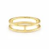 Kendra Scott Bennett Double Band Ring In 18k Yellow Gold Vermeil