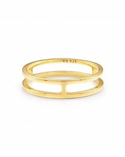 Kendra Scott Bennett Double Band Ring In 18k Yellow Gold Vermeil