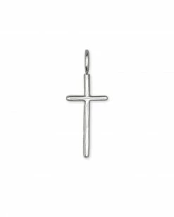Kendra Scott Cross Charm In Sterling Silver