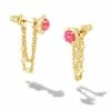 Kendra Scott Susie Convertible Gold Ear Jacket Earrings In Hot Pink Kyocera Opal