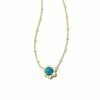 Kendra Scott Susie Gold Short Pendant Necklace In Marine Kyocera Opal