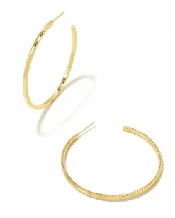 Kendra Scott Sylvie Large Hoop Earrings In Gold