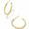 Kendra Scott Sylvie Small Hoop Earrings In Gold